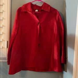 Gumps Jacket Shirt Red Sz L